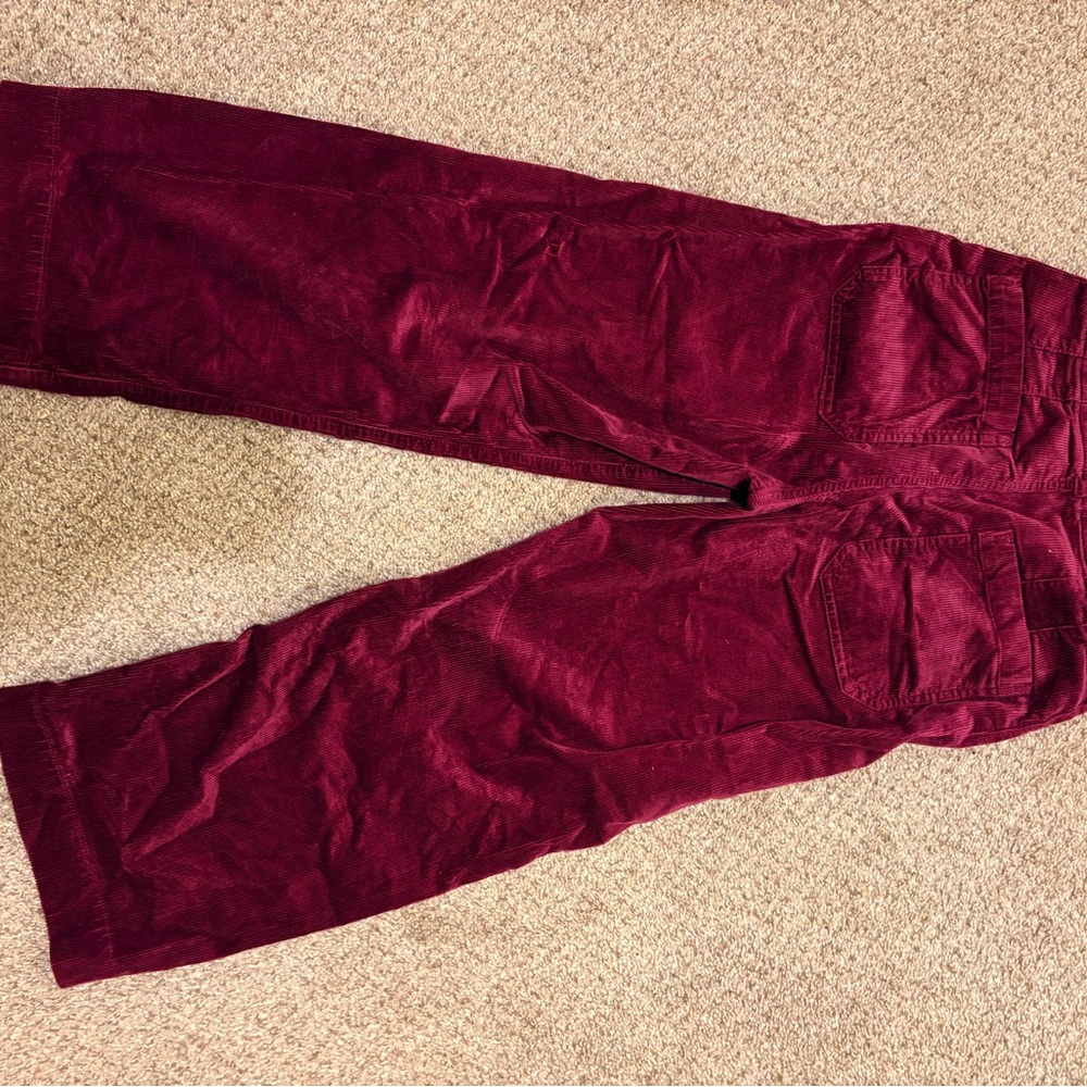 Anthropologie Maeve Dark pink Corduroy Pants